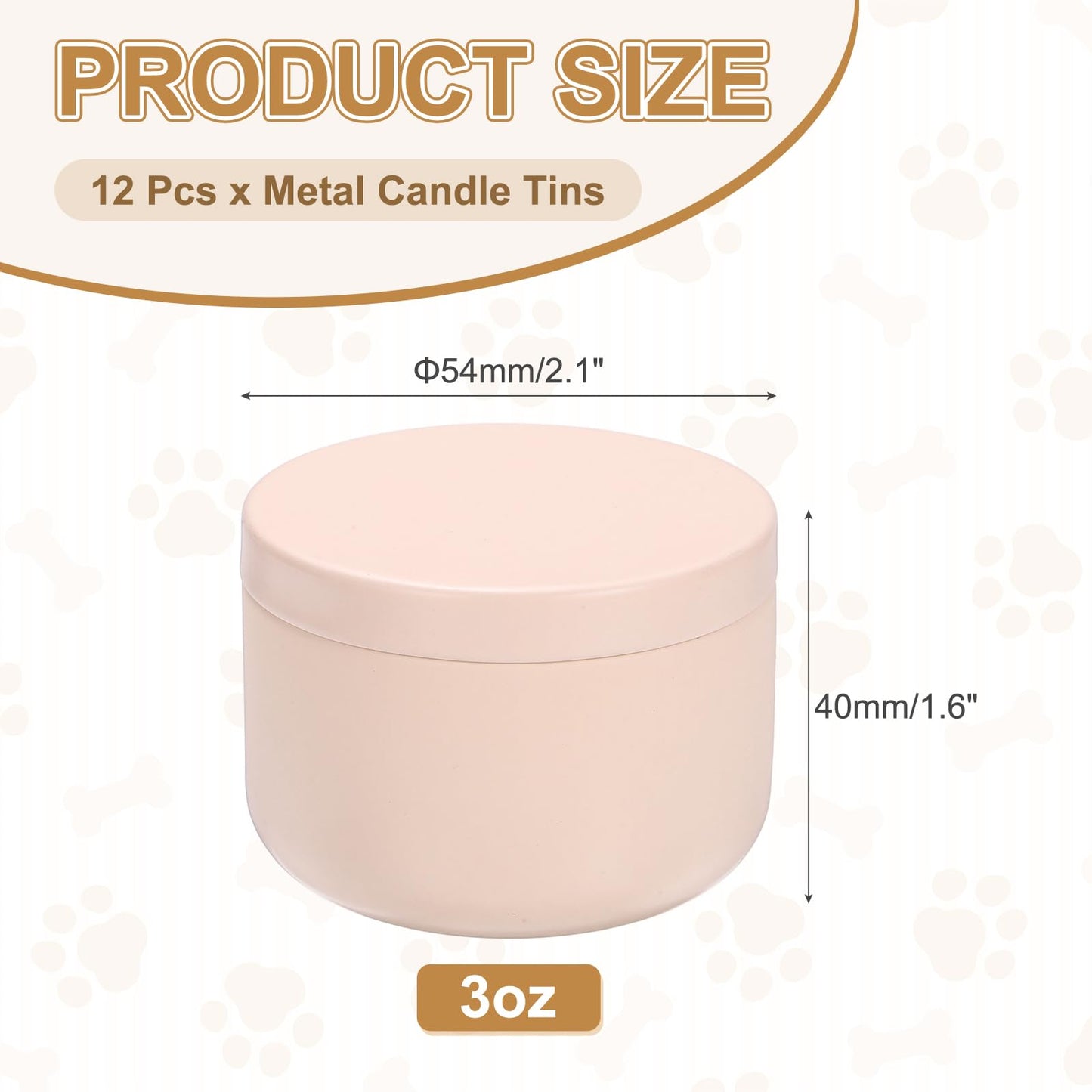 MECCANIXITY 3oz Candle Tins, 12pcs Metal Candle Tins Jars with Lids Round Empty Tin Can Containers Bulk for Storage Tea and Making DIY Arts Crafts Christmas Gifts, Pink