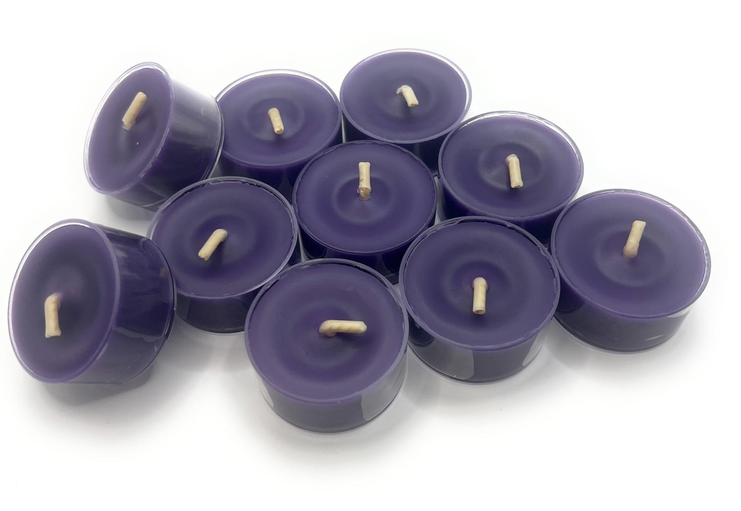 Allnations Candle Co. 100% Beeswax Tealight Candles. 4 to 5 Hours Long Burn Each - for Home, Mother’s Day, Rituals, Prayer, Party, Room Table Decoration - Unscented - Smokeless -10pcs (Purple)