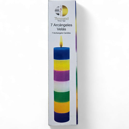 7 Archangels Candle – Multi-Color Spiritual Candle for Protection, Guidance, and Energy Alignment
