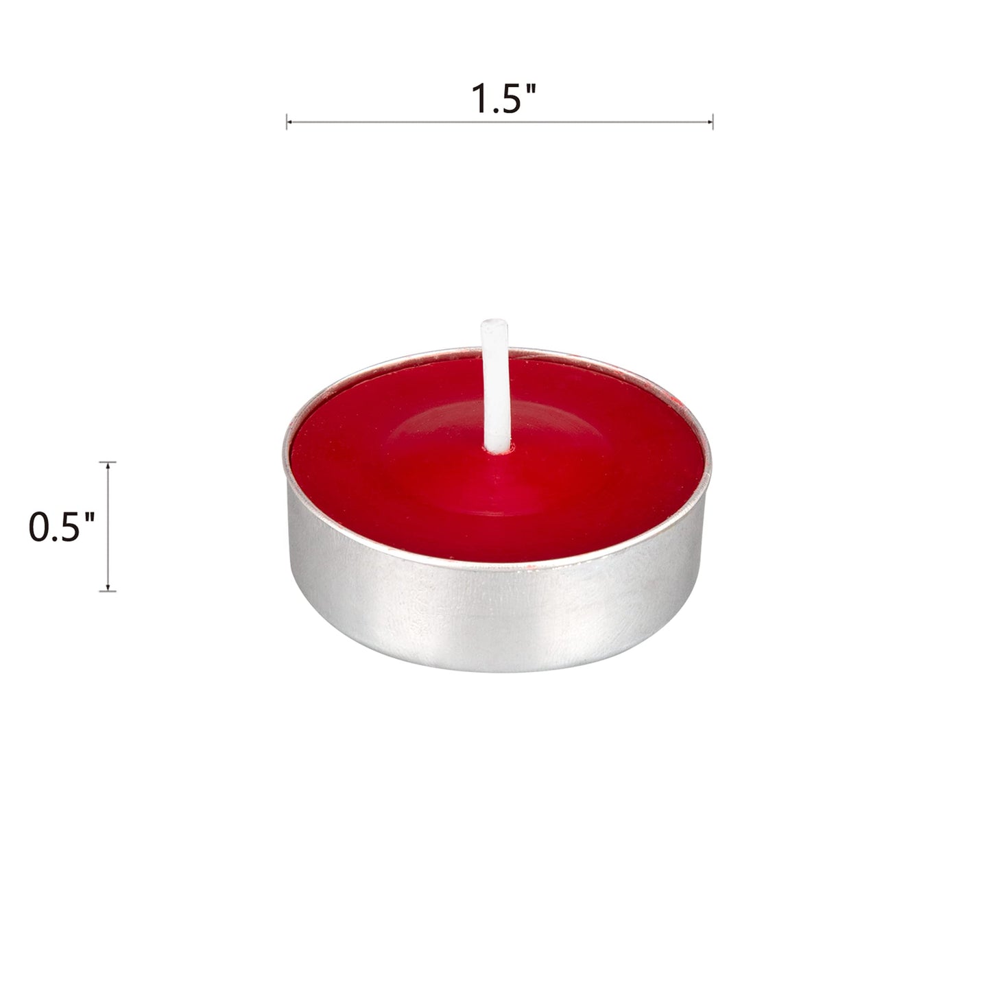 Mega Candles 50 pcs Unscented Red Tea Lights Candles, Pressed Wax Candle 3.5 Hour Burn Time, Home Décor, Wedding Receptions, Occasions, Festivities, Events, Meditations, Spa, Prayers, Vigil