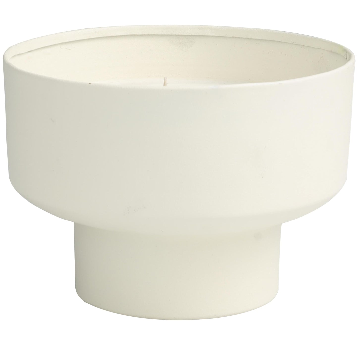 Deco 79 Metal Decorative Candle Cozy Cashmere Scented Matte 50 oz 3 Wick Aromatherapy Candle with White Wax, Wax Aromatherapy Candle 7" x 7" x 5", White