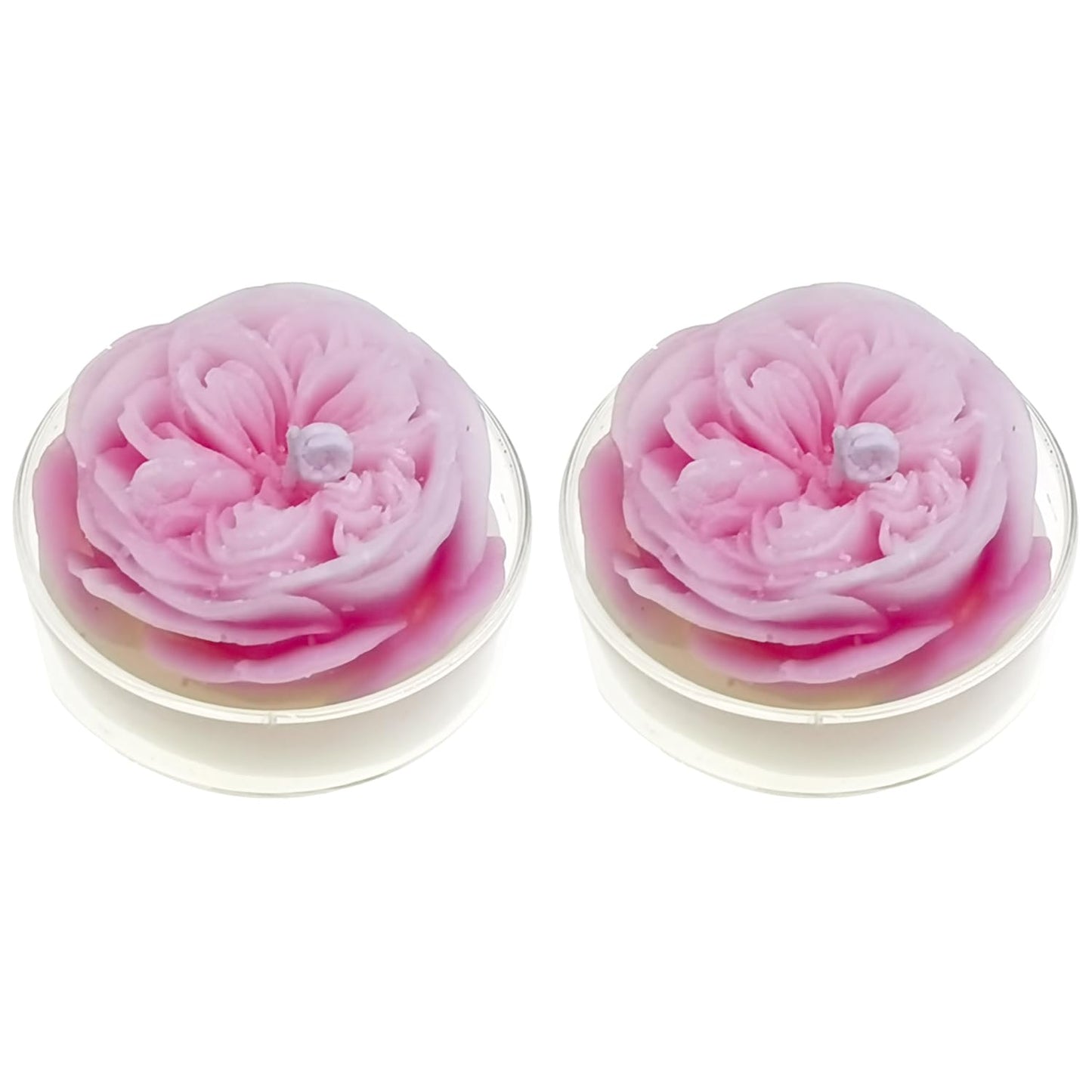 Scented Candle with Cup 2 Pack, 58G Soy Wax Rose Candle, for Meditation, Yoga, Birthday, Wedding, Housewarming (Red)