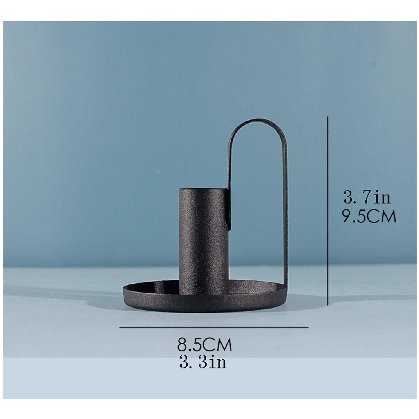XILIN-1987 Candle Holderss 2 Pcs Iron Make Candle Holder, Decorative Cone Candle Candlestick, Pedestal Candle Stand, Incense Cones, Spa, Party，Weddings (Black) Decorative Candlestick
