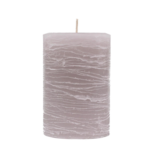 Modern Candle Design Large Unscented Rustic Nordic Pillar Candle Handmade in The USA (Smoke Gray)