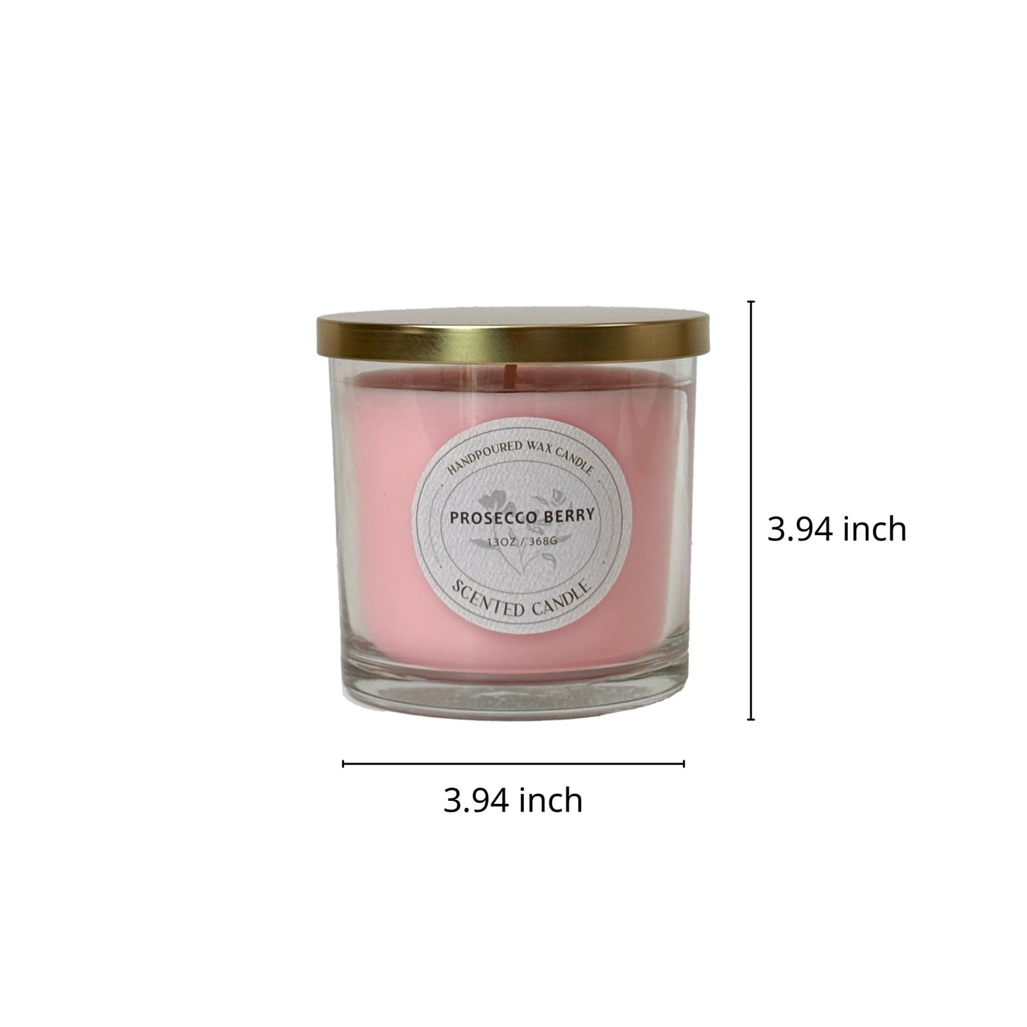 Signature Scented Candle 13oz with Lid – CW Studio Color Sprayed Glass Jar, Clean Burn Soy & Paraffin Wax, Smokeless Long Burn, Home Decor & Gift Giving