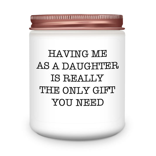 Gifts for Mom Dad from Daughter - Funny Mom Dad Birthday Gift, Mothers Fathers Day Birthday Thanksgiving Christmas Lavender Candles Gifts from Daughter