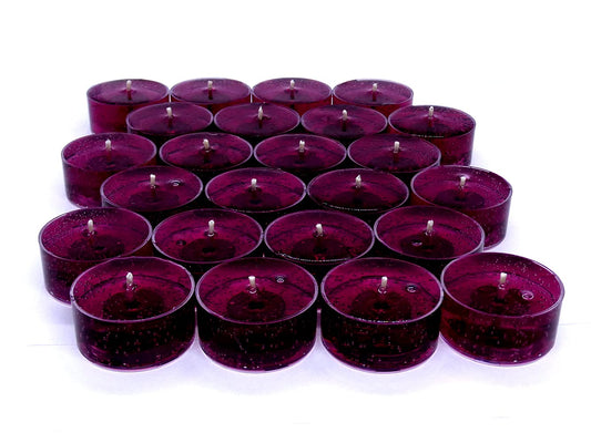 24 Pack of Black Raspberry Vanilla Inspired Scented Gentle Floral Aroma Up to 8 Hour Tea Lights by The Gel Candle Company™