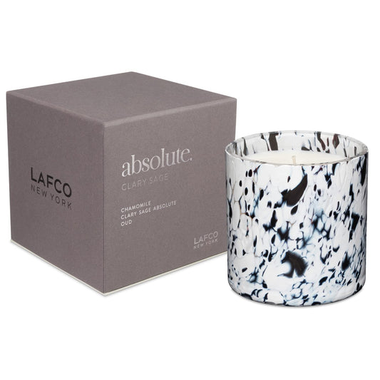 LAFCO New York Signature Candle, Clary Sage - 15.5 oz - 90-Hour Burn Time - Reusable, Hand Blown Glass Vessel - Made in The USA