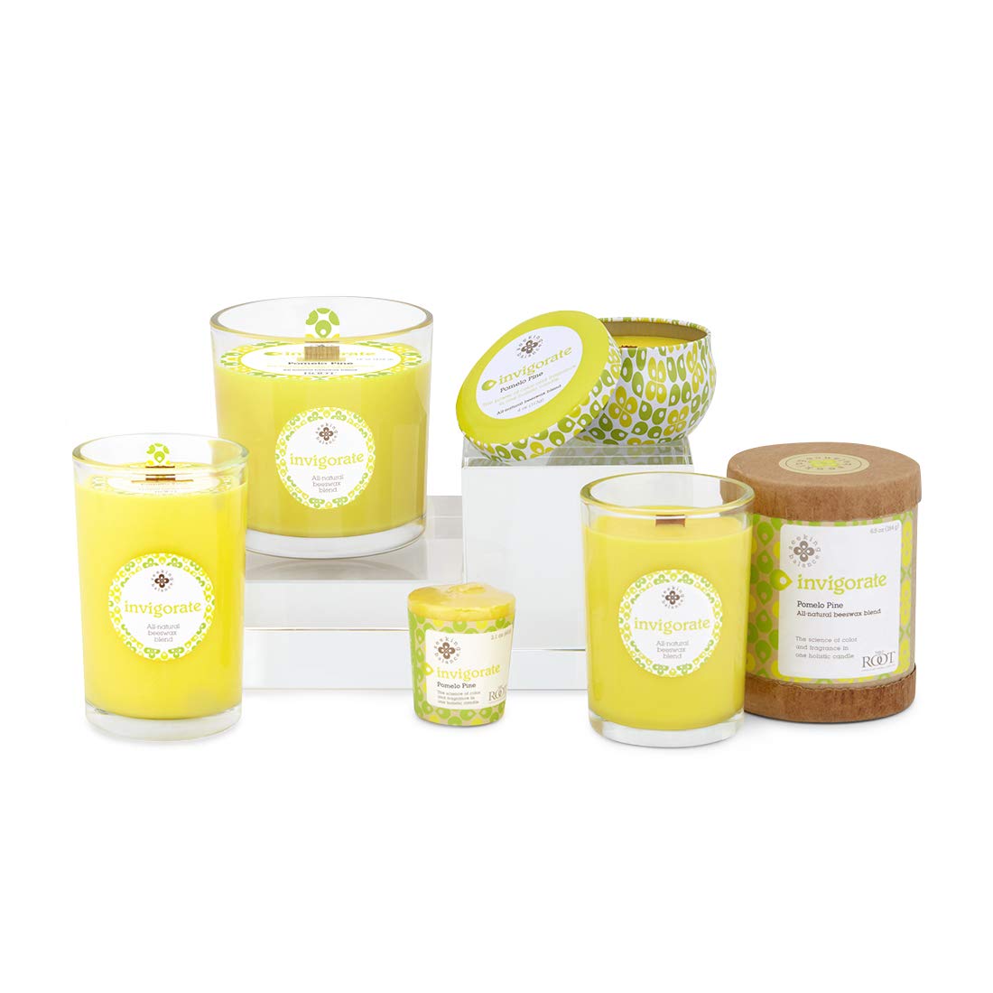 Root Candles Aromatherapy Candles Seeking Balance Spa Traveler Candle, 4-Ounce, Invigorate: Pomelo Pine
