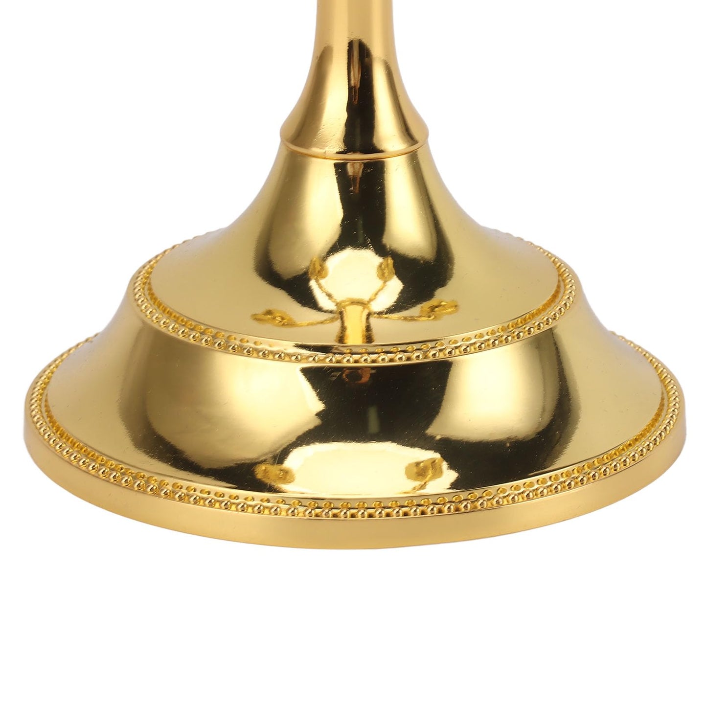 YUEYASHUX 5 Arm Candlestick Holder Retro Decorative Iron Candle Holder Centerpiece for Home Church (Gold)