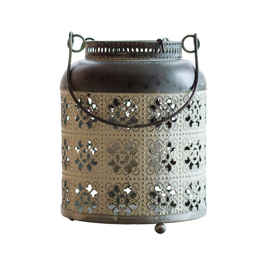 cfycfy987 Candelabra Iron Hollow Candlestick Basket Lantern Wind Lamp Vintage Handicraft Interior Decoration Candle Holder Candle Sticks Holder