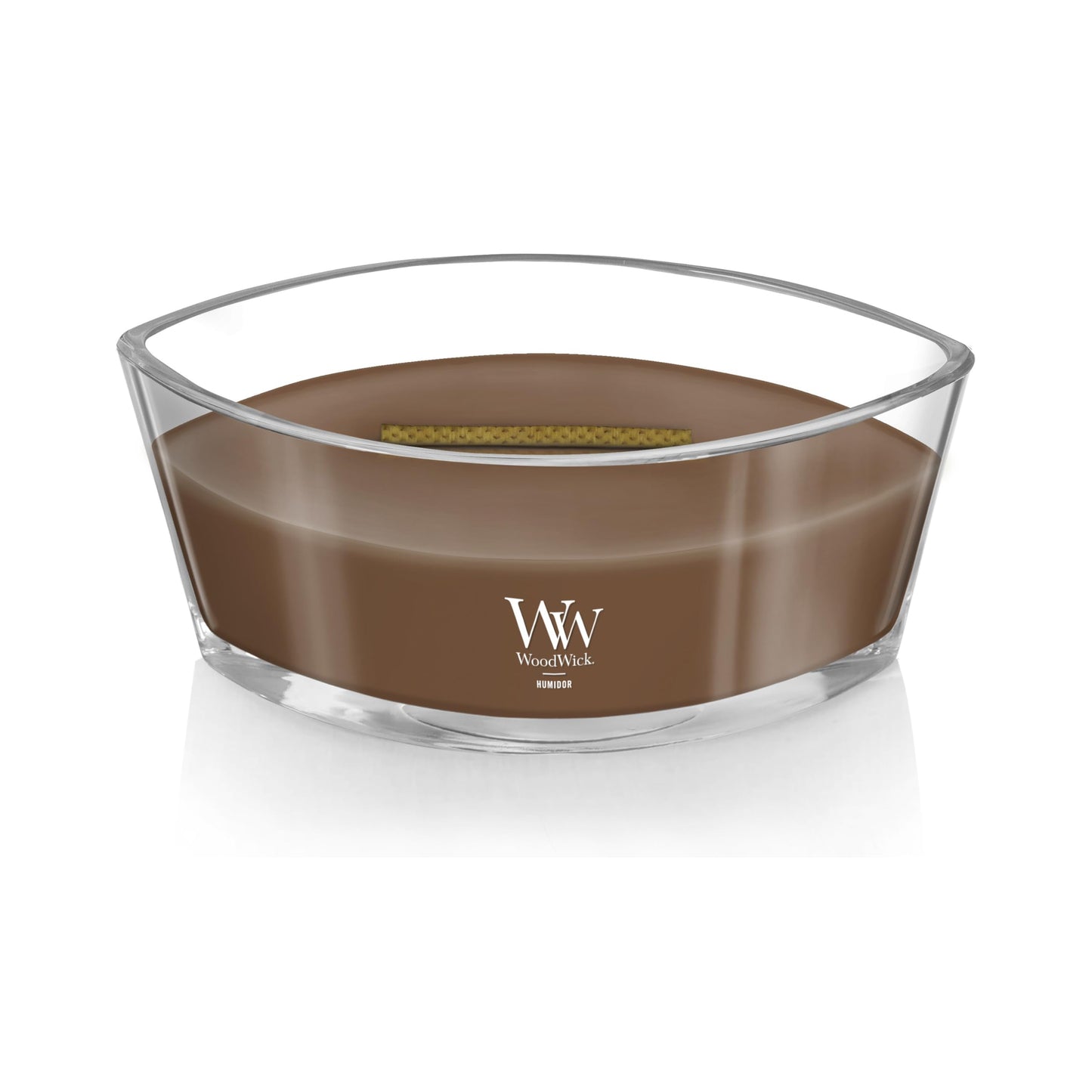 WoodWick Humidor Gifts for Women and Men, 16 oz Ellipse Candle with Crackling Wick