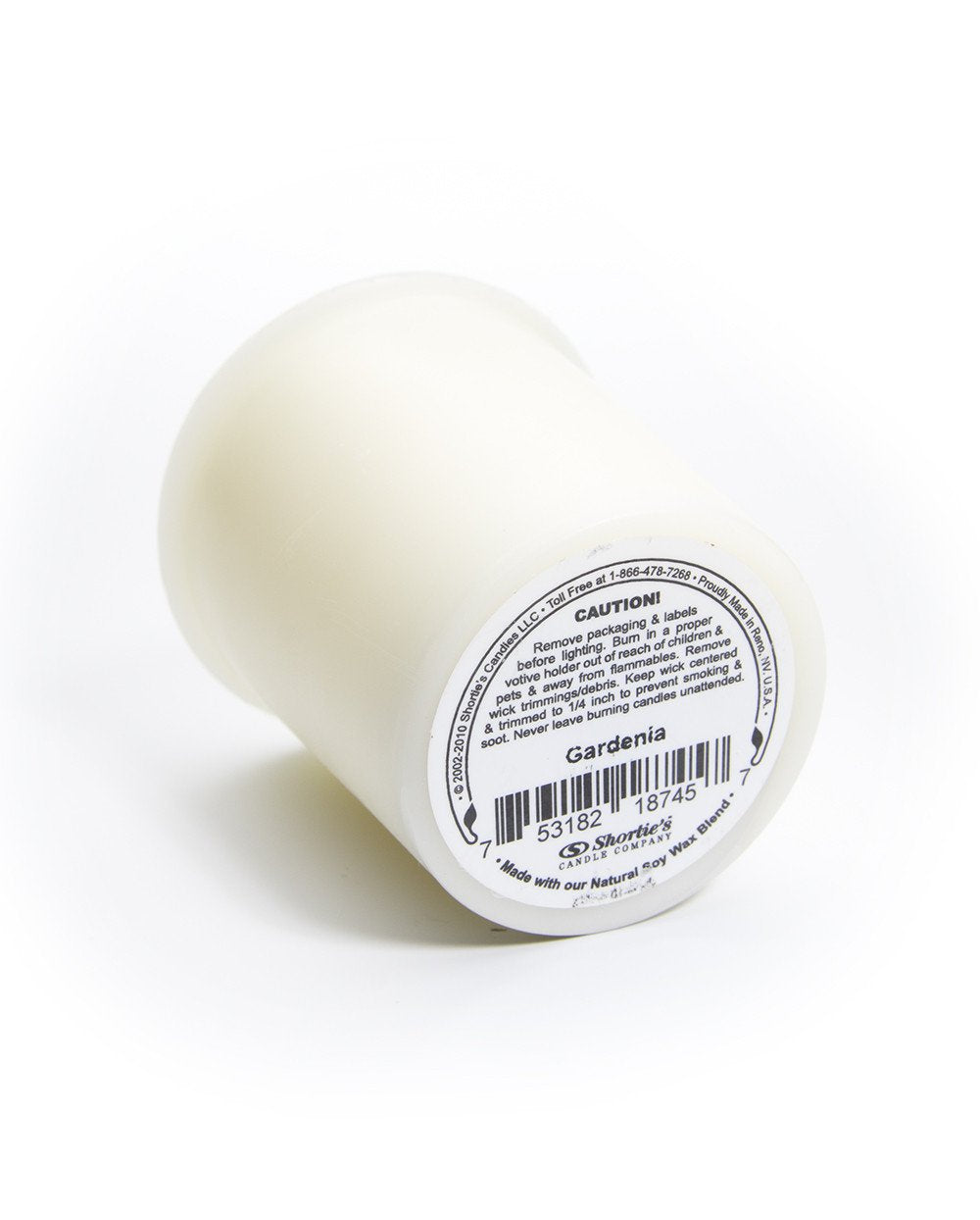 Pure Gardenia Soy Votive Candles - Scented with Essential & Natural Oils - 6 White Natural Votive Candle Refills - Flower & Floral Collection