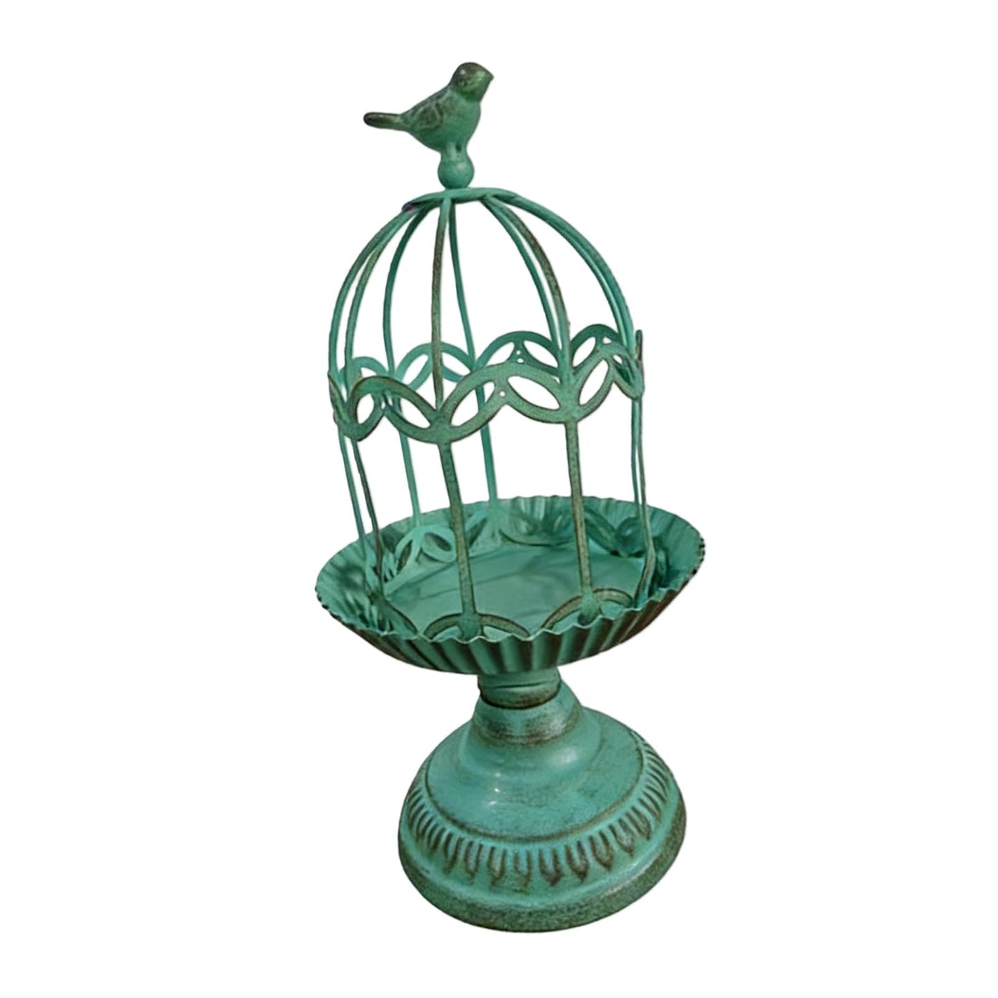 Decorative Candlestick Metal Flower Binding Birdcage Holder Desktop Ornament Home Wedding Decoration Accessories Home Gardening Accessories
