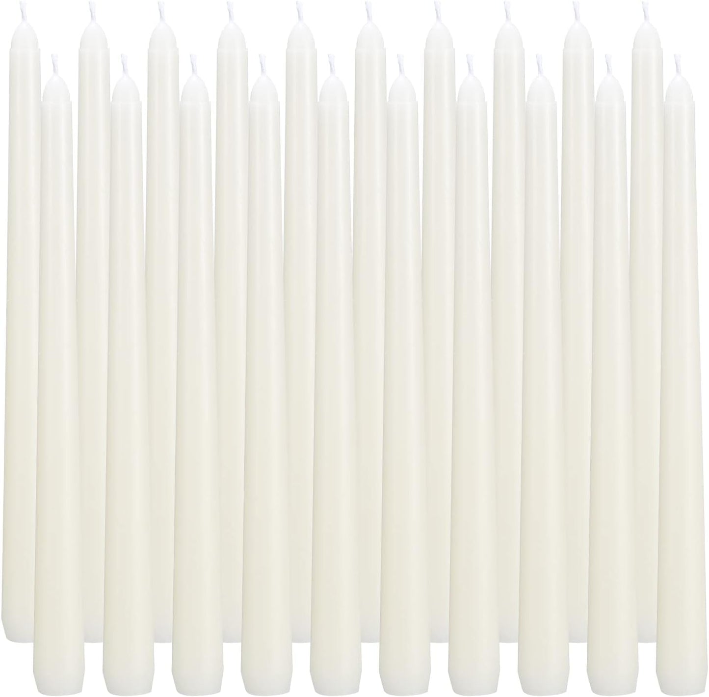 20pcs 10-inch iorvy Taper Candles Unscented and Smokeless, Long Burning 7-8 Hours Time for Daily, Wedding,Table,Fireplace