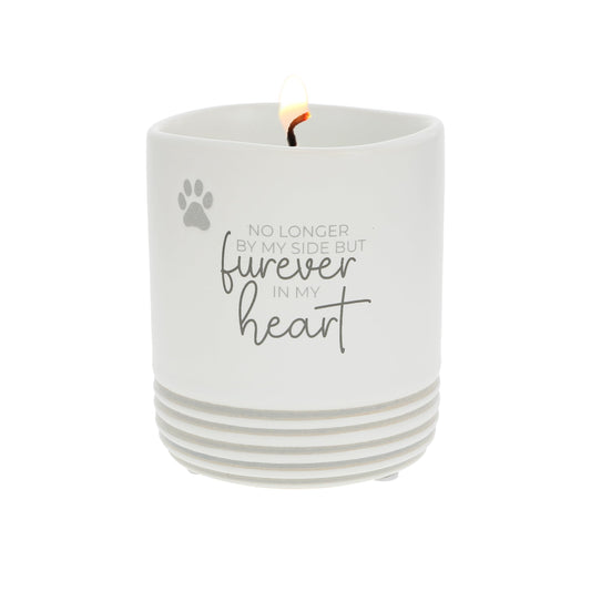 Pavilion Gift Company - Forever in My Heart - 10oz Wax Reveal Secret Surprise Message Single-Wick Jasmine Scented Candle Pet Bereavement Memorial in Memory Funeral Gift Condolence Sympathy Present