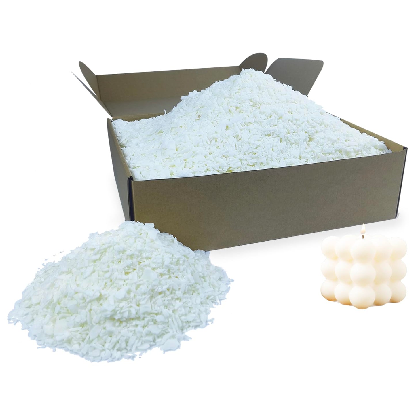 TooGet Pure White Soy Wax Flakes, 100% Natural Soy Wax Bulk for Candle Making DIY, Premium Quality, Top Grade - 10 Pound