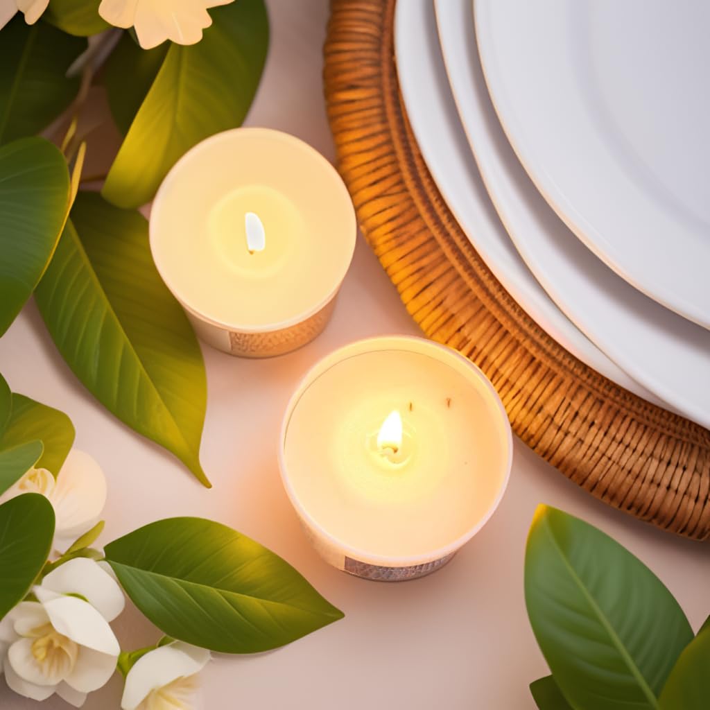Chloefu LAN Gardenia Scented Candles - Highly Scented, 7.1oz|45 Hour Long Burning, Gifts for Women, 100% Natural Soy, Home Decor, White Glass Jar With Gift Box 2 Pack