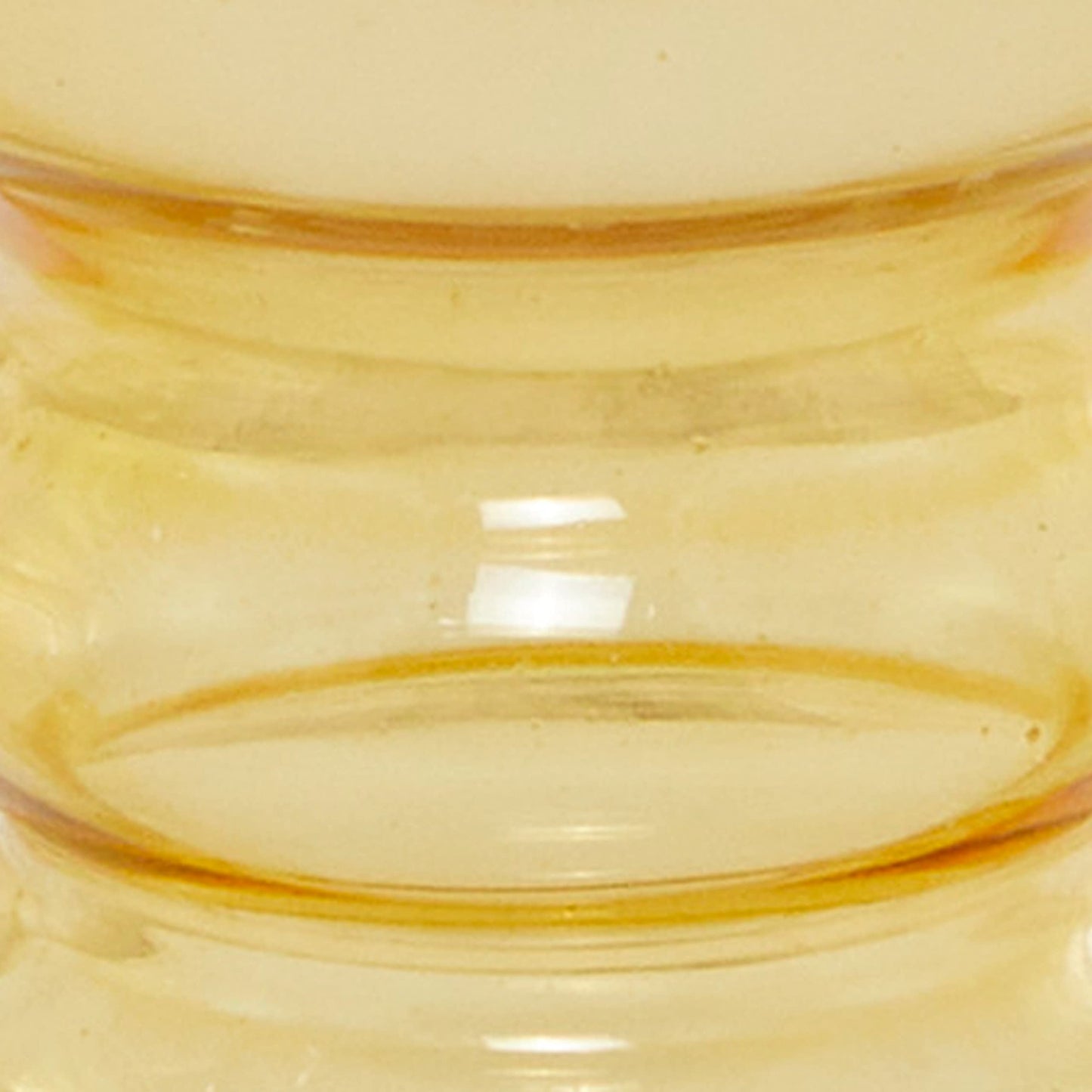 Deco 79 Glass Decorative Candle Holder Bubble Pillar Candle Stand, Set of 3 Candlestick Holder 13", 11", 8" H, Yellow