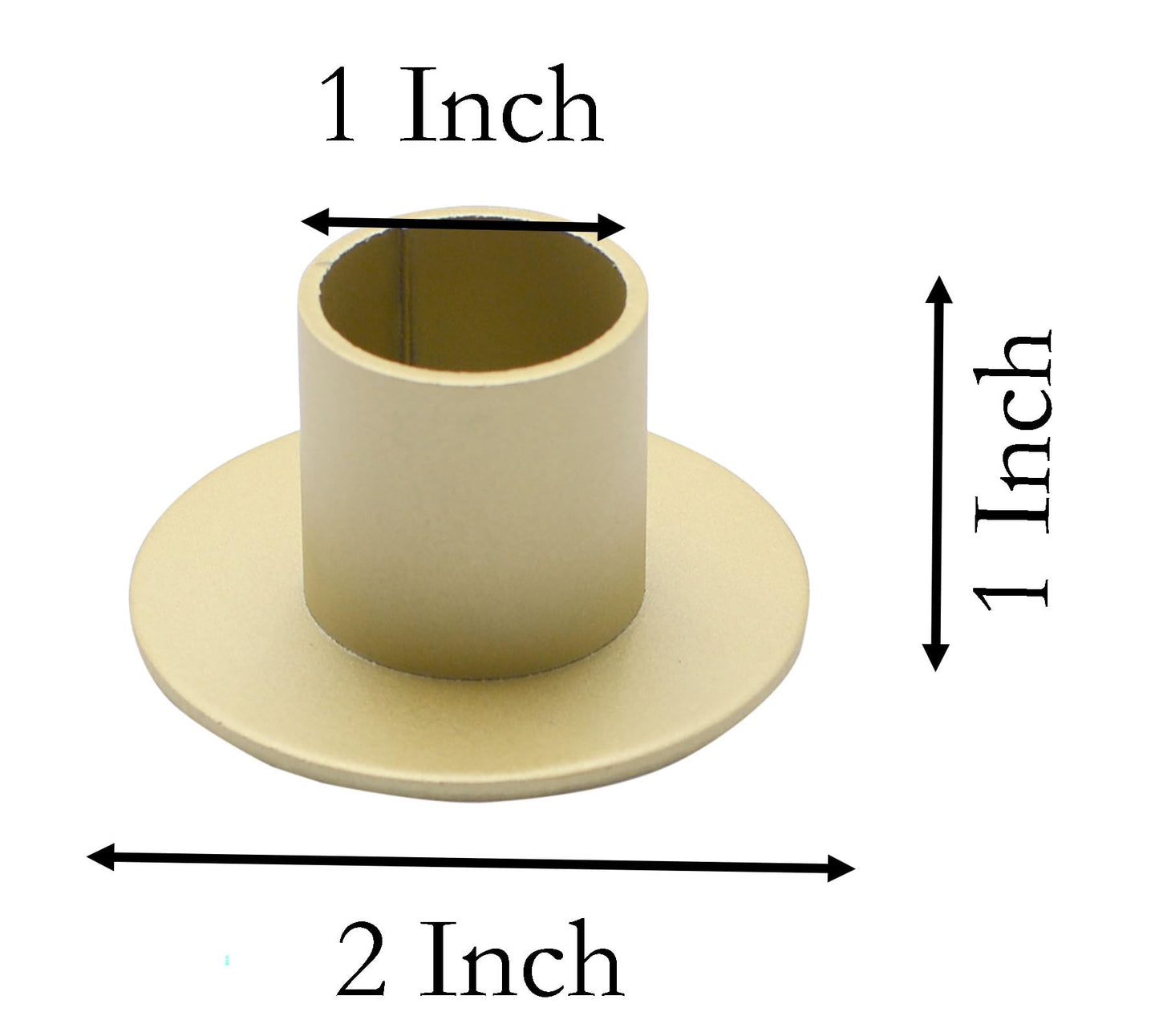 2 Pcs Gold Iron Candle Holder for Taper Candles, Wedding, Dinning, Party Decoration (Gold)