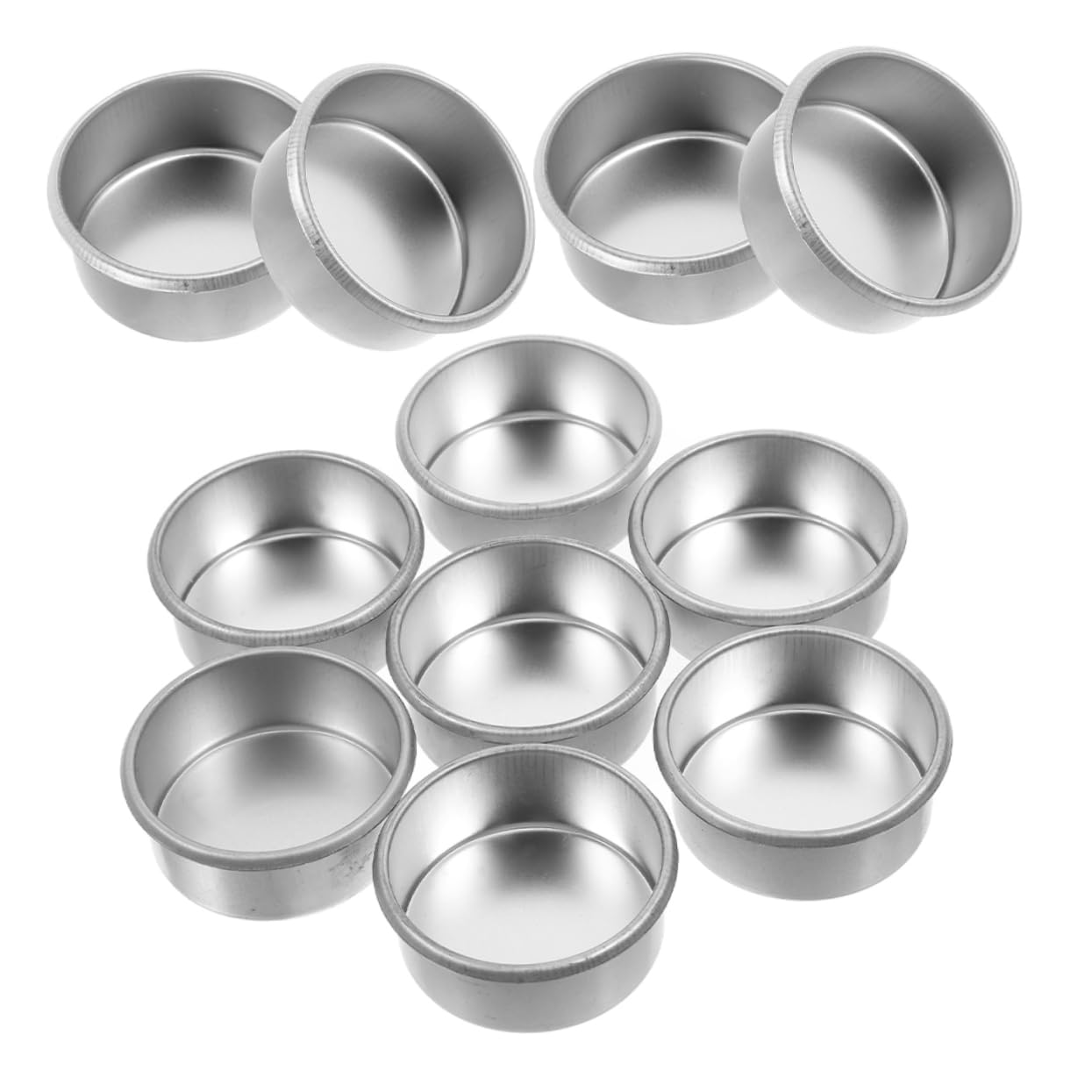 Uonlytech 15pcs Metal Candle DIY Candle Making Jars Essential Oil Cups Tealight Holders Decorative Tea Party Supplies