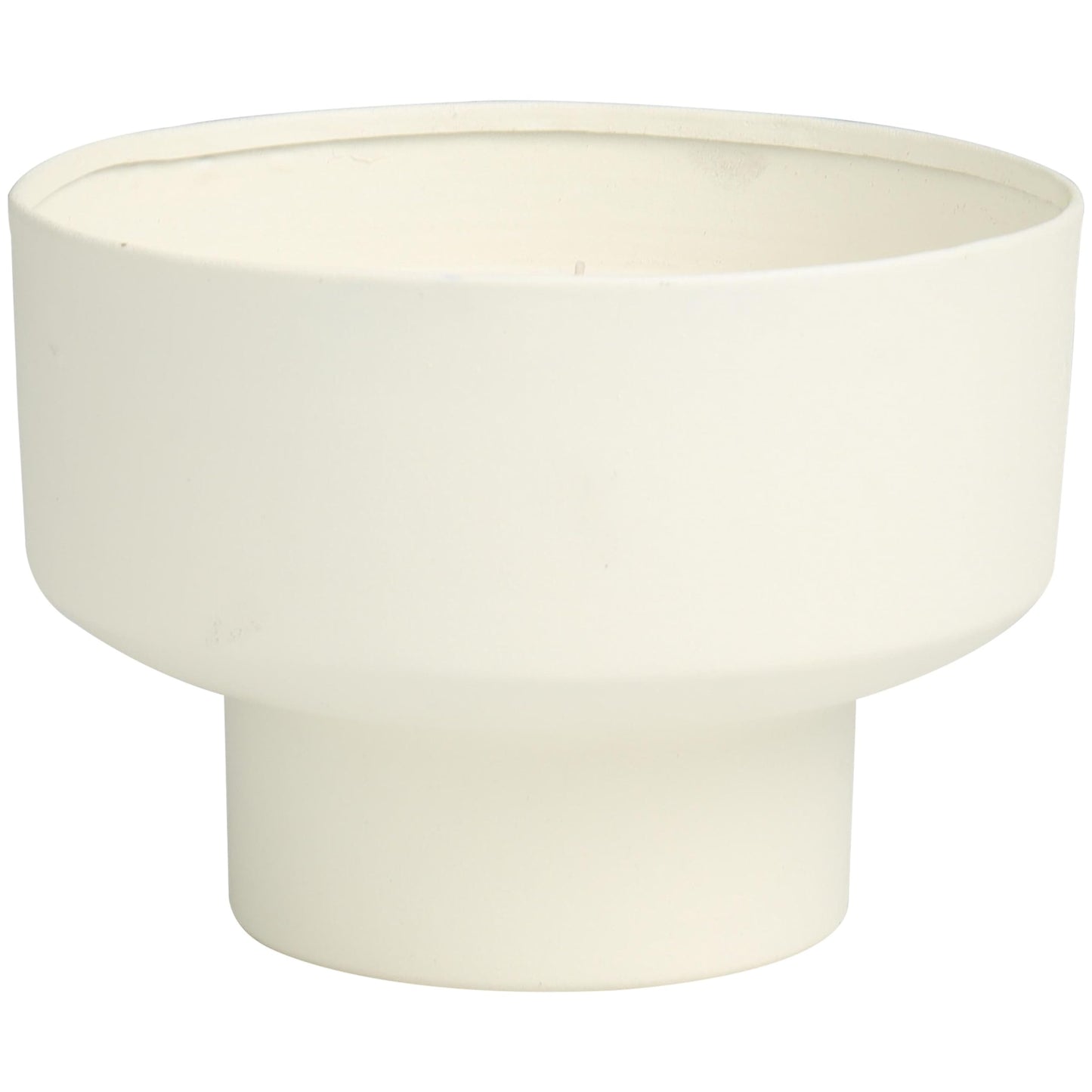 Deco 79 Metal Decorative Candle Cozy Cashmere Scented Matte 50 oz 3 Wick Aromatherapy Candle with White Wax, Wax Aromatherapy Candle 7" x 7" x 5", White