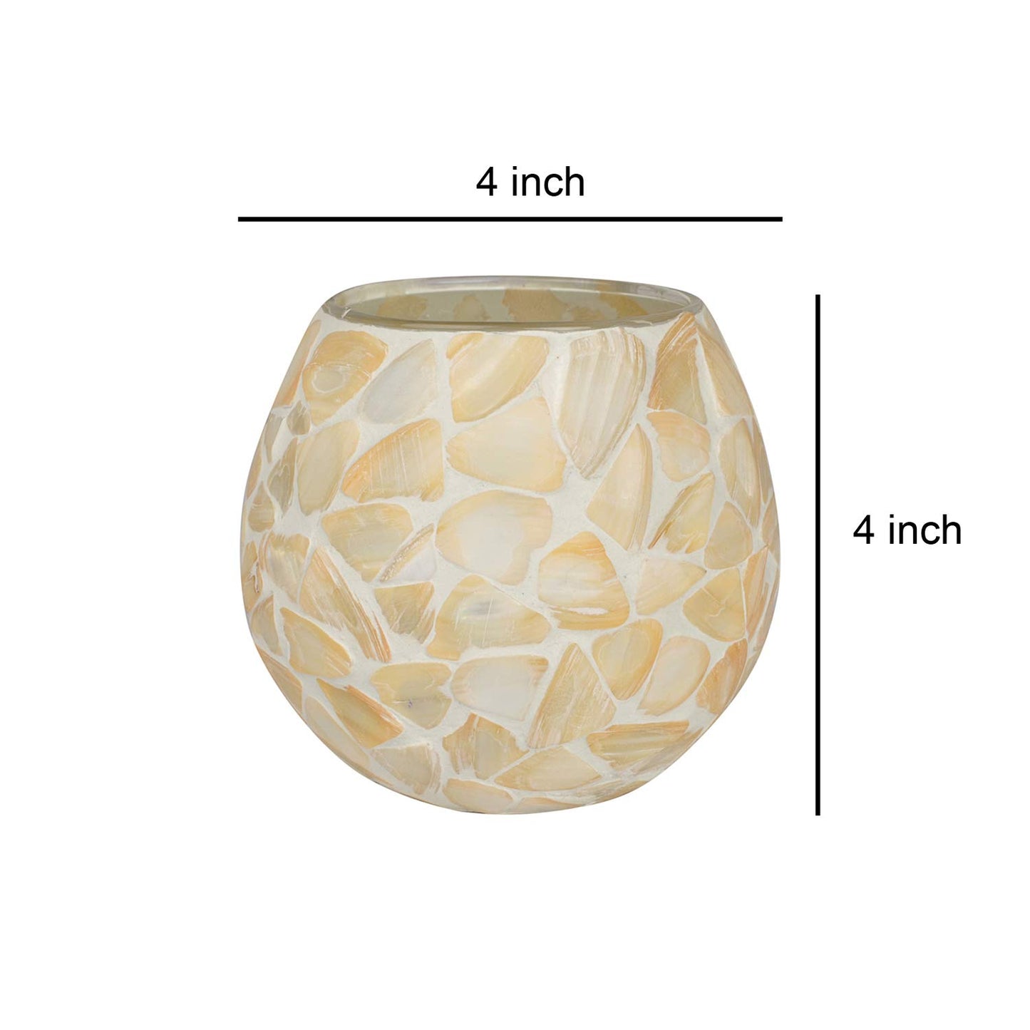 Glass Candle Holder Home & Garden Decoration Votive Light Candle Holder (4x4 Inch)