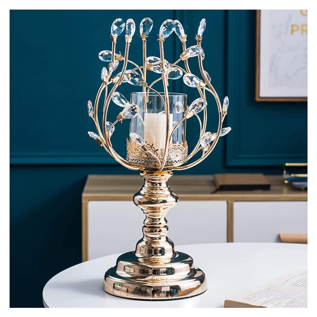 WAOCEO Candlestick Holders Aromatherapy Candle Holder Crystal Candle Holder Ornaments Light Luxury Home Table Candle Light Dinner Props Romantic Candle Holders (Size : B)