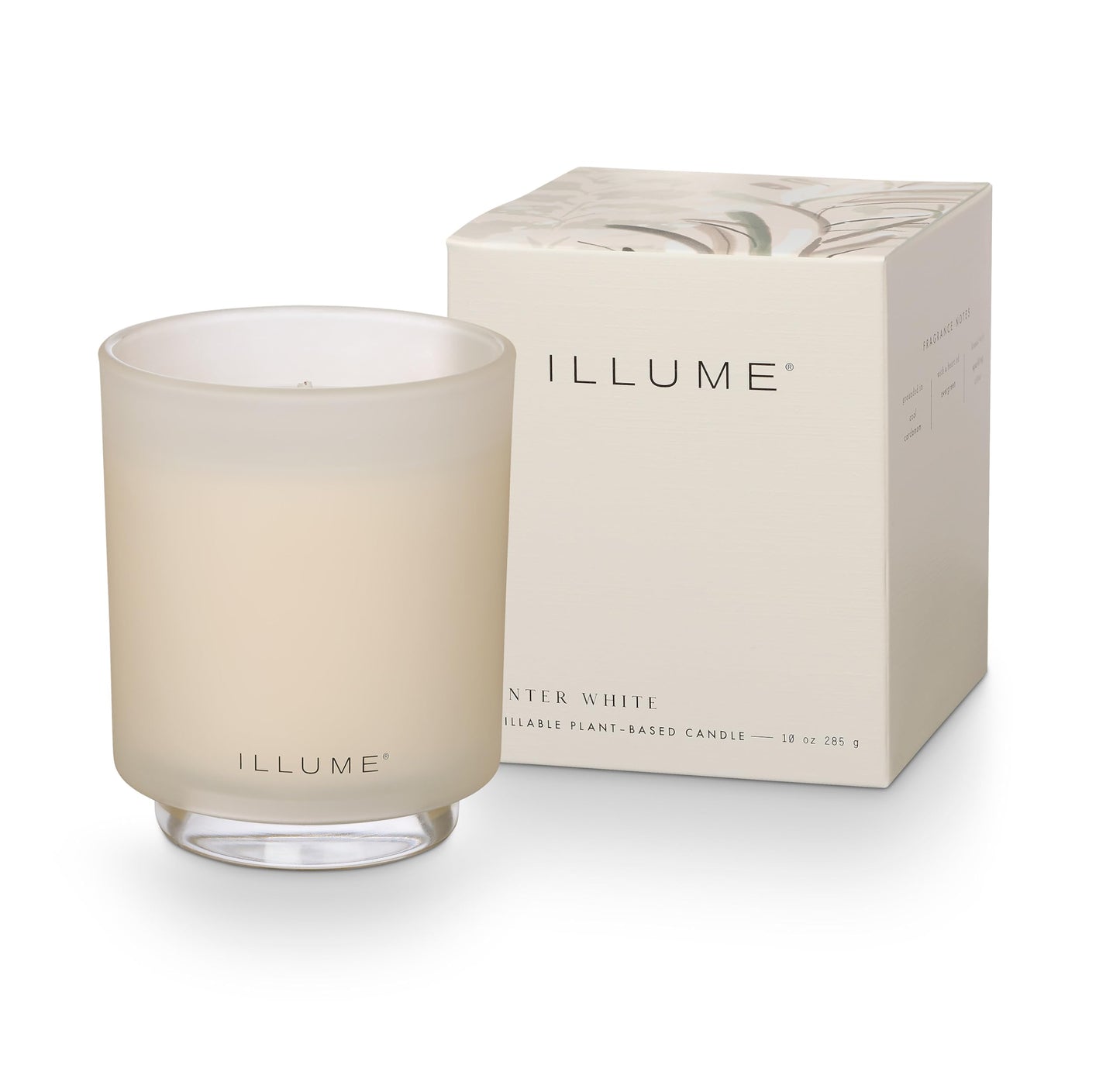 Illume Refillable Boxed Glass Candle, Winter White