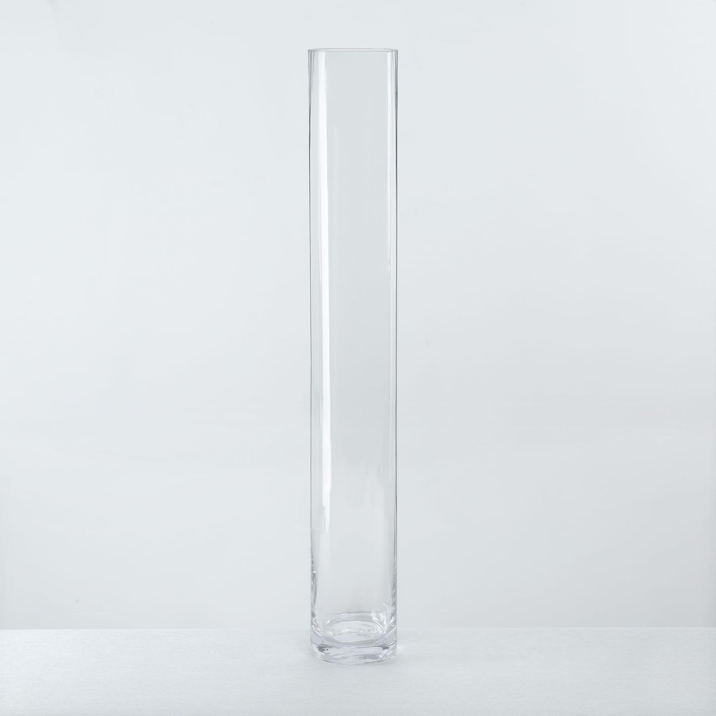 CYS Excel Clear Glass Cylinder Vase (H:28" D:4") | Multiple Size Choices Glass Flower Vase Centerpieces | Hurricane Floating Candle Holder Vase