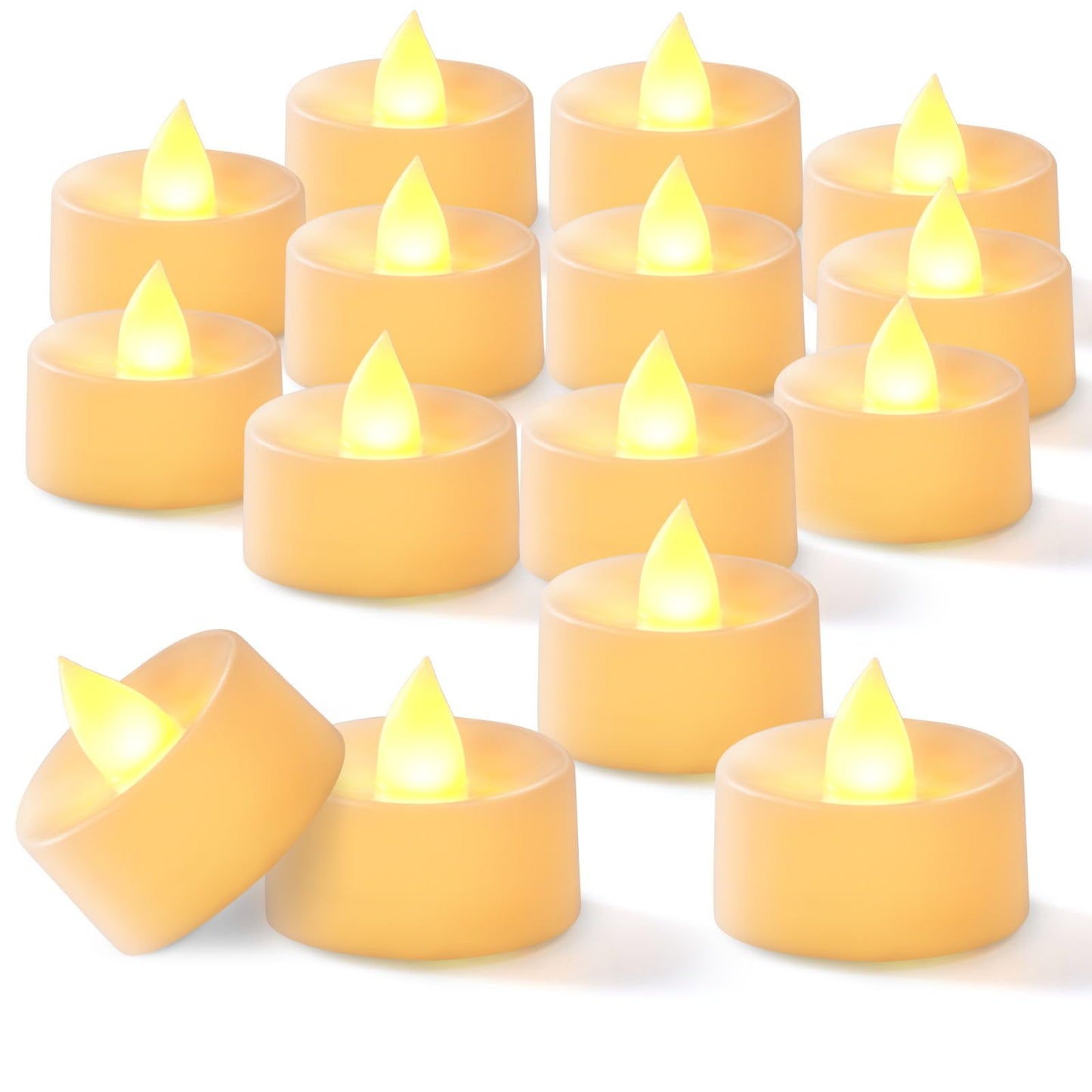 BEICHI Flameless Candles, 100Pack Battery Operated Candle, LED Tea Lights Candle Battery Operated, Flickering Fake Votives for Wedding Halloween Christmas Diwali- Warm Yellow