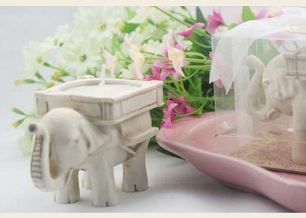Scented Candle Holder Candleholders for Votive Birthday Candles Tea Light Holders Set 2 Pack Elephant Design