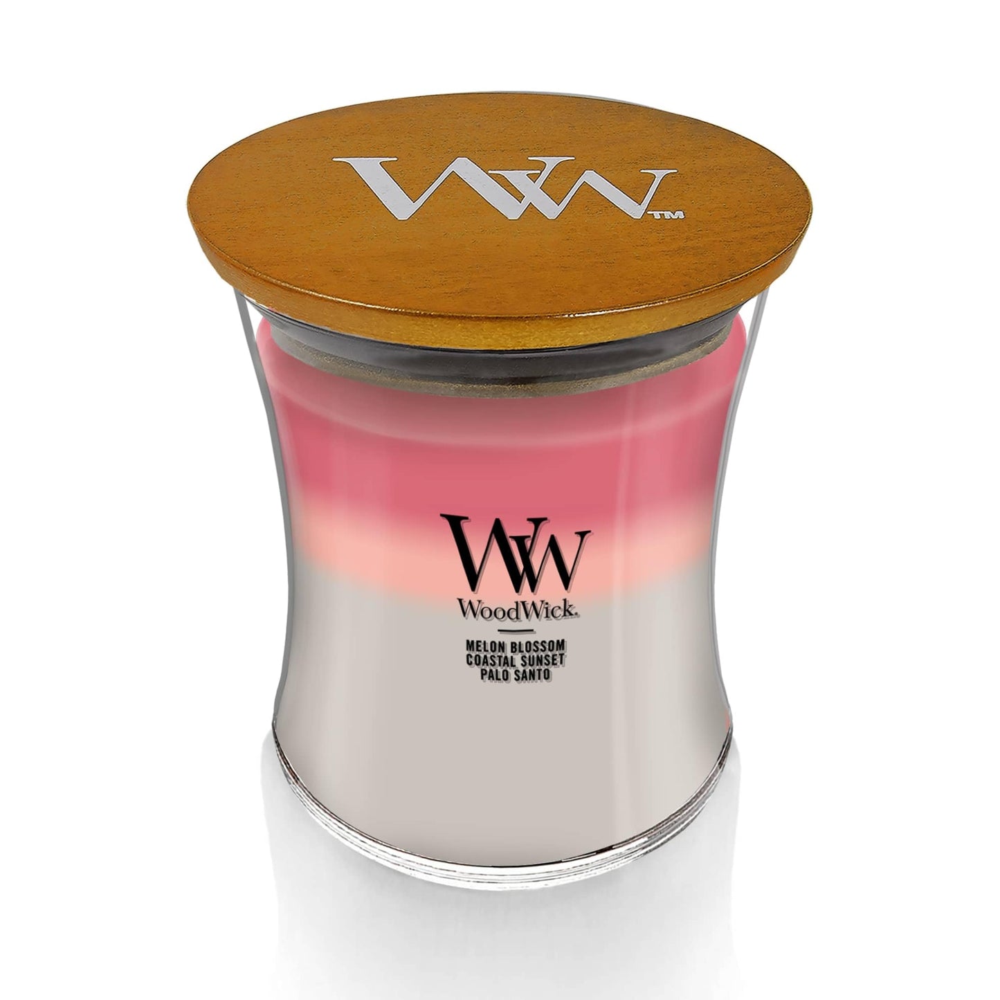 WoodWick Shoreline Trilogy Gifts for Women and Men, 9.7 oz Medium Hourglass Trilogy Candle with Crackling Wick
