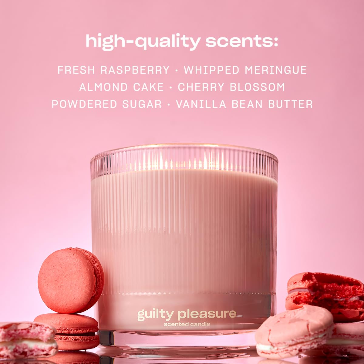 Guilty Pleasure Luxury Scented Candle by Snif, Valentine's Day, Warm and Calming, 50+ Hours, 100% Cotton Fiber Wicks, Soy Wax Blend, Non-Toxic, Vegan, 8.5 oz