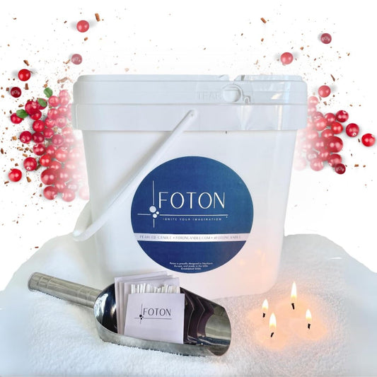 Foton Pearled Candle 9lb - Bulk Mulled Magic Fall Scent Non Toxic Luxury Long Lasting Powder Wax Sand Candles - Refillable Pearl Foton Candle Sand with 100 Wicks for Candles Making