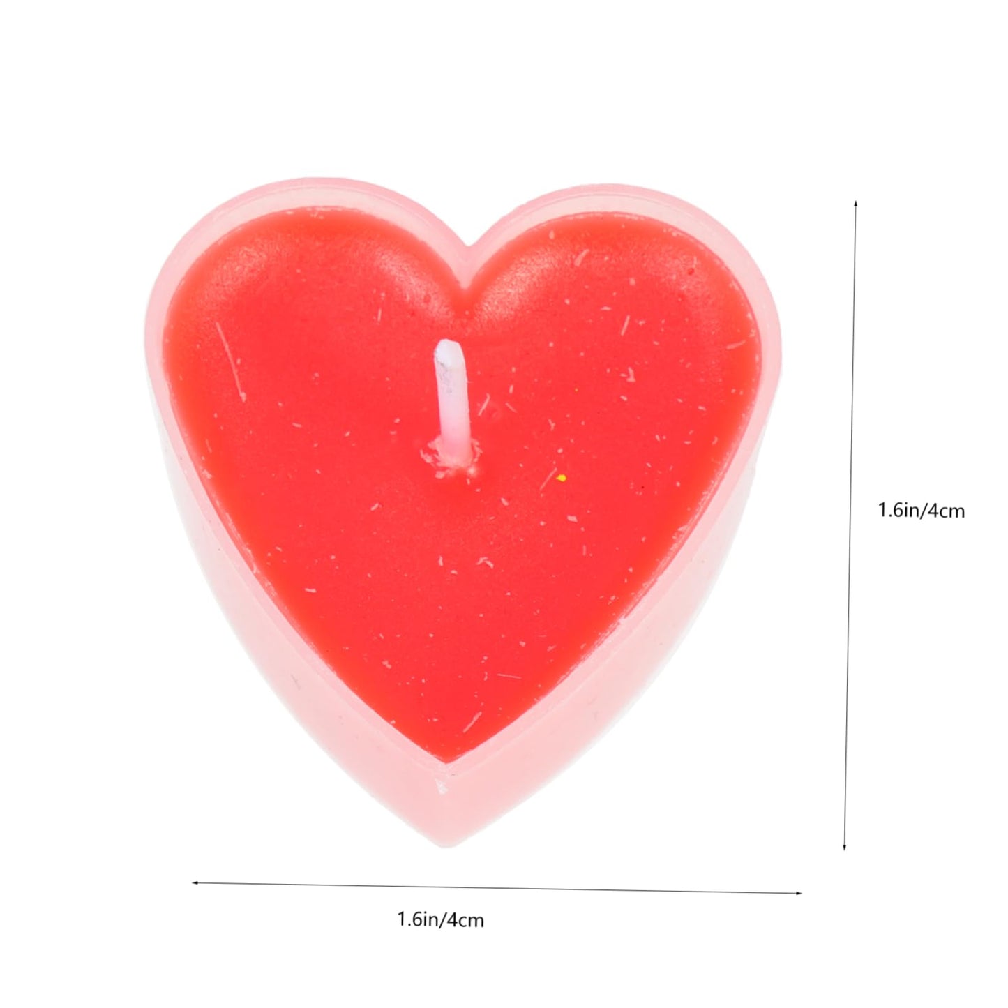 Mobestech 18Pcs Romantic Heart Shaped Tealight Candles Dripless Long Burning Red Proposal Decor for Weddings Bedrooms Parties and Valentines Day Ambiance