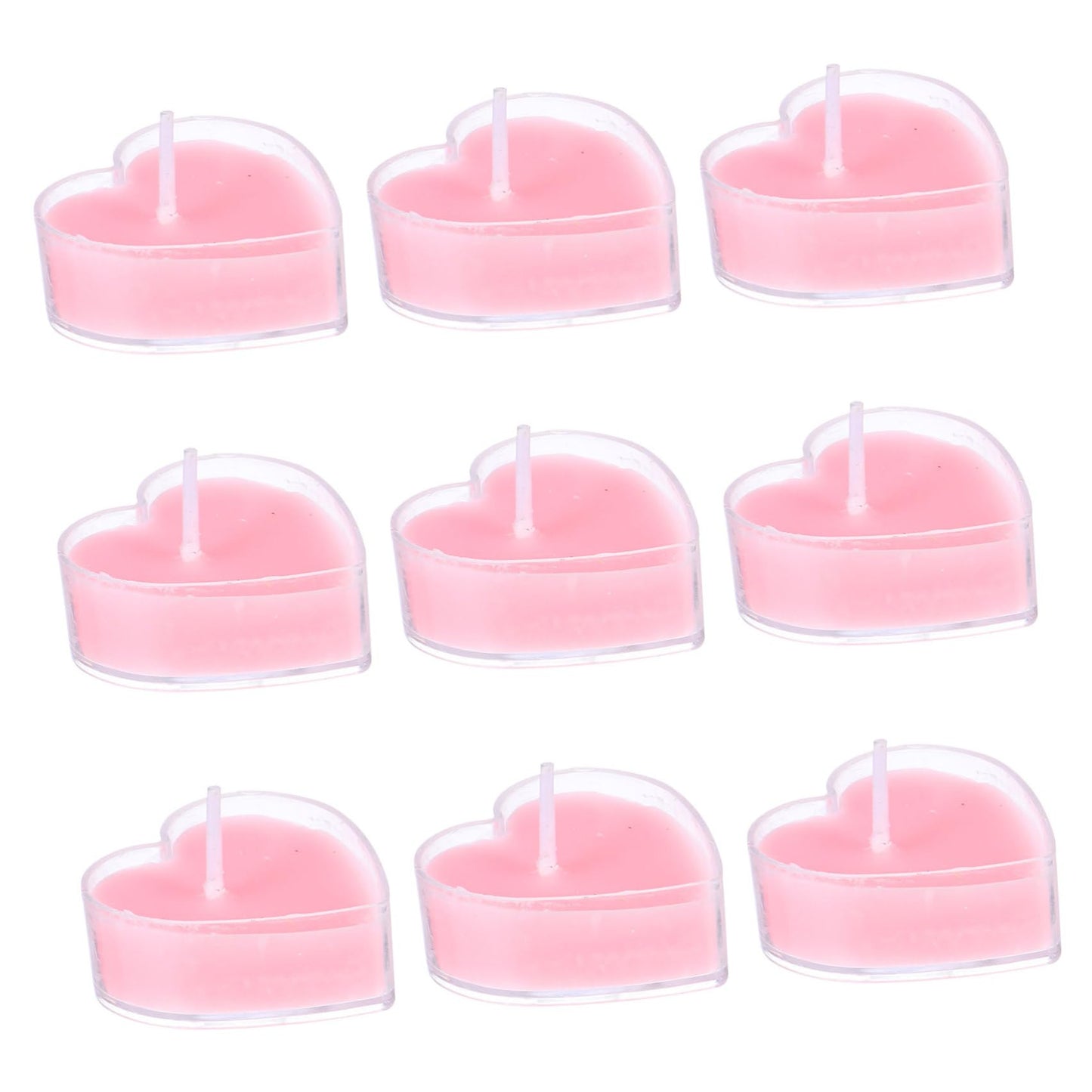 NOLITOY 9pcs Heart-Shaped Aromatherapy Candles for Valentine Day Smokeless Tealight Candles PVC Box Create Romantic Atmosphere for Proposals and Weddings