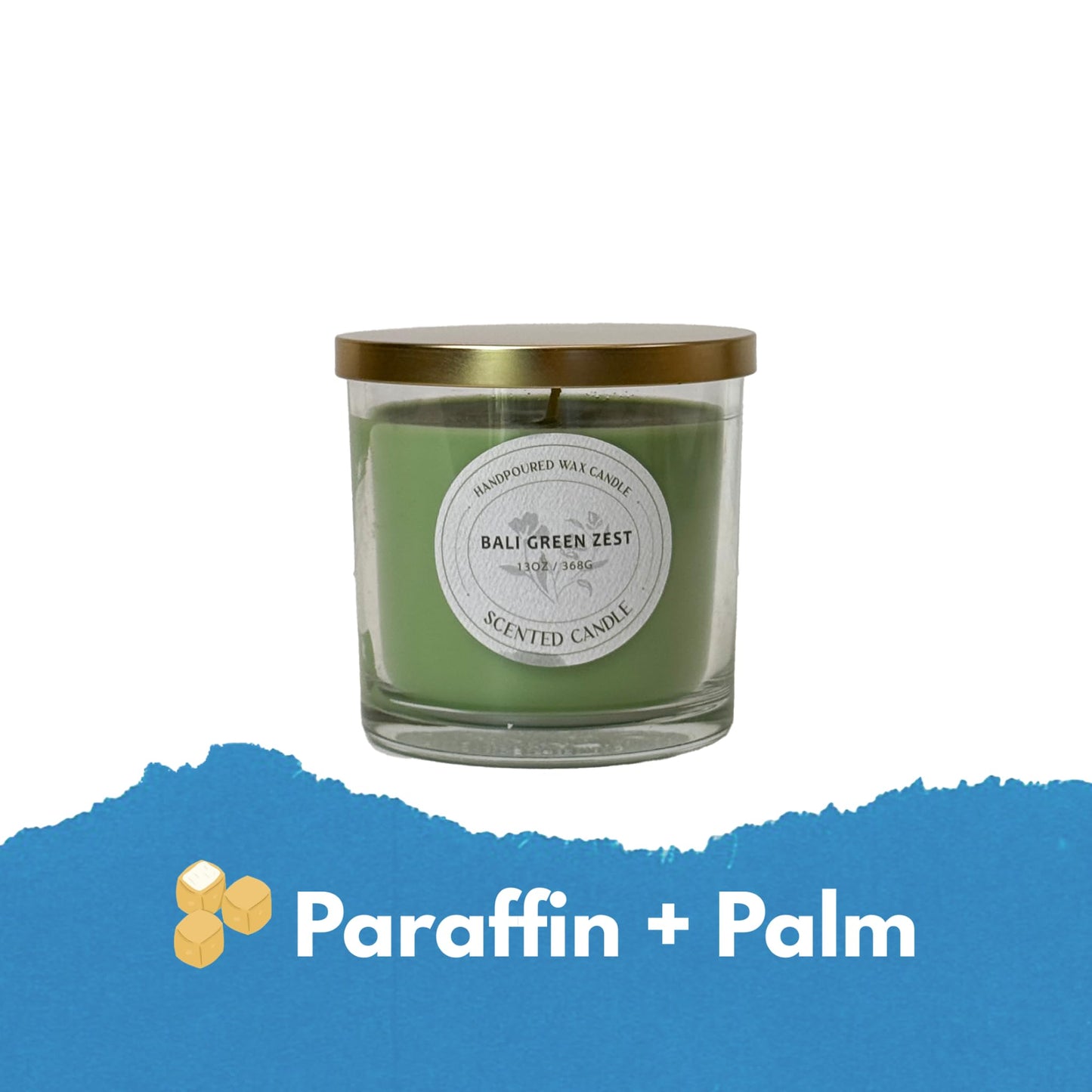 Signature Scented Candle 13oz with Lid – CW Studio Color Sprayed Glass Jar, Clean Burn Soy & Paraffin Wax, Smokeless Long Burn, Home Decor & Gift Giving