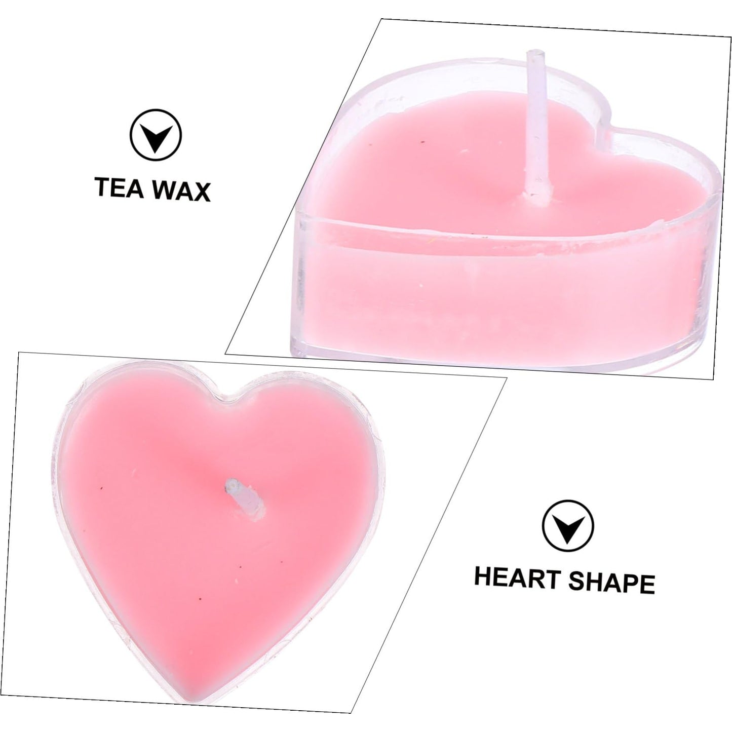 ORFOFE 9Pcs Heart Shape Tealight Candles for Proposal Romantic Valentines Day Aromatherapy Candles Smokeless Odorless Decorative Lights for Weddings Parties