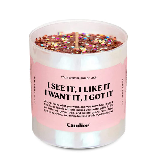 I See It, I Like It Scented Candle, Natural Soy with Orange & Peach Notes, Aromatherapy Candle for Relaxation, Unique Candles Gifts for Women, 60-Hour Burn Time - Candier by Ryan Porter