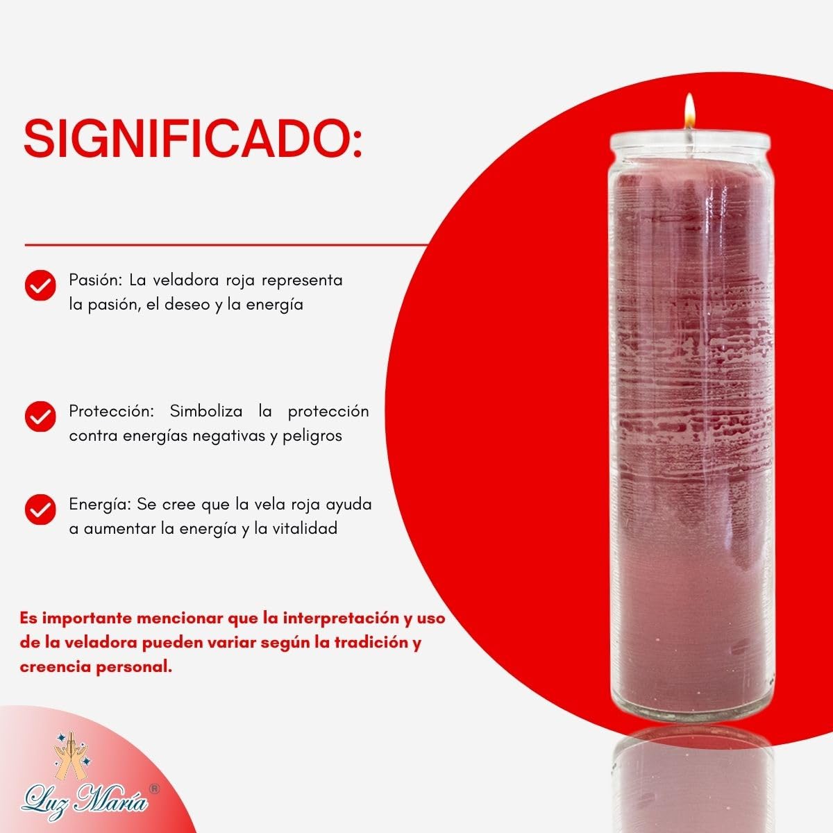 Solid candlelight available colours (red)