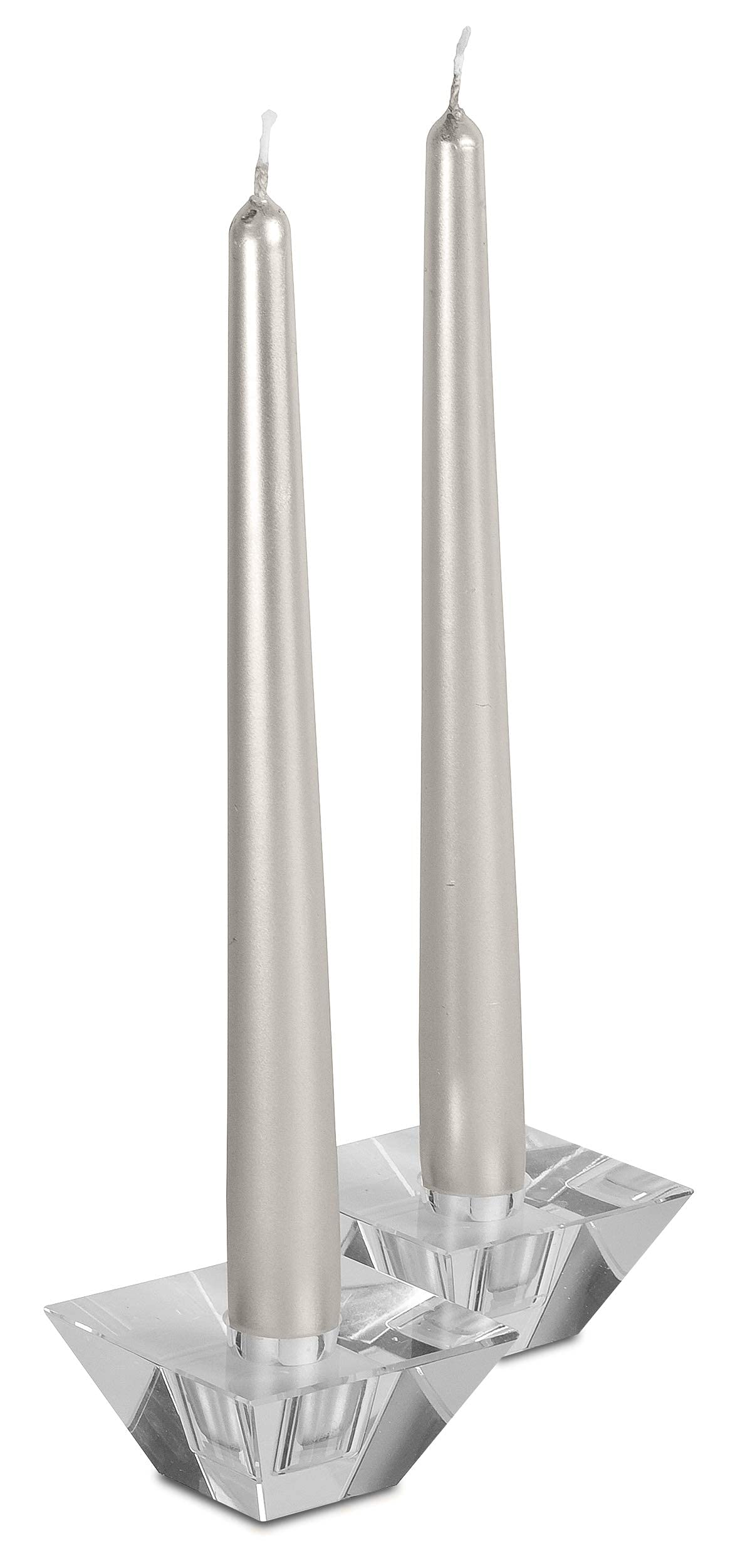 Hyoola Tall Taper Candles - 12 Inch - Metallic Titan - Dripless - 12 Pack - 10 Hour Burn Time