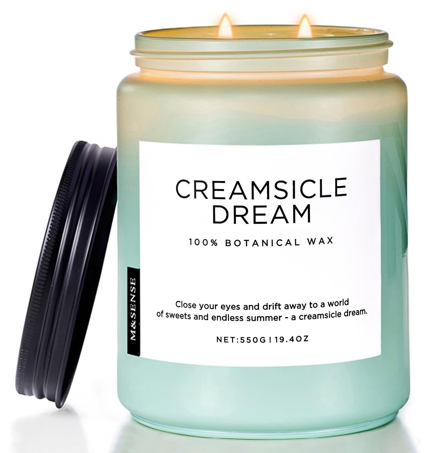 M&SENSE Orange Creamsicle Candle for Home Refresh & Spring Scenting, 19.4oz Soy Wax Candle with 110 Hours Burn Time, Non Toxic, Long Lasting Fragrance Gifts for Women & Mom