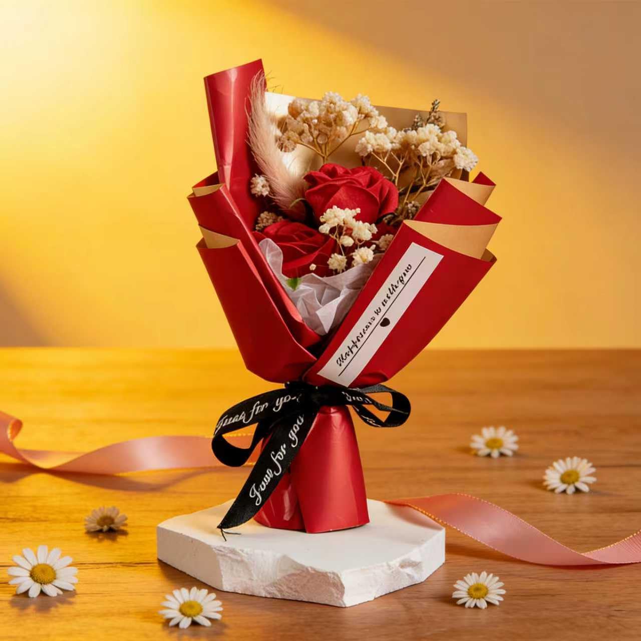 Gifts for Girlfriend Wife Lover Unique Ideas Wedding Engagement Gifts Heart-shaped Valentines Red Rose Love You Gift Romantic Gift Set