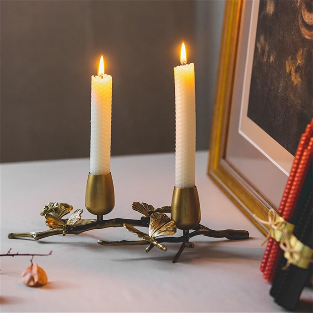 cfycfy987 Candelabra Light Luxury Romantic Brass Candle Holder Retro Decorative Double-Headed Candlestick Ornaments Candle Sticks Holder