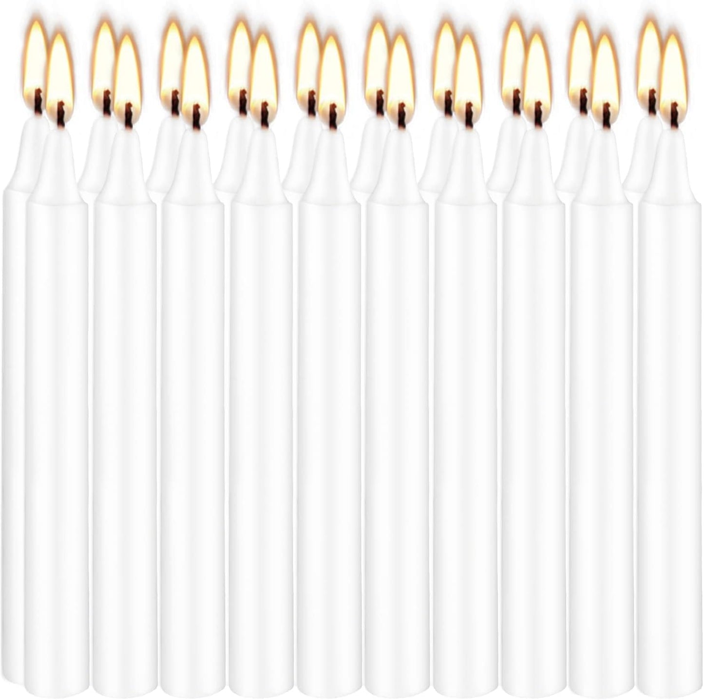YOROXRG Set of 40 White Candles Mini Unscented Taper Candles for Christmas,Household, Wedding, Rituals, Prayer, Birthdays, Meditation, Altar,Party and Home Décor Candlesticks - 4 Inch Tall