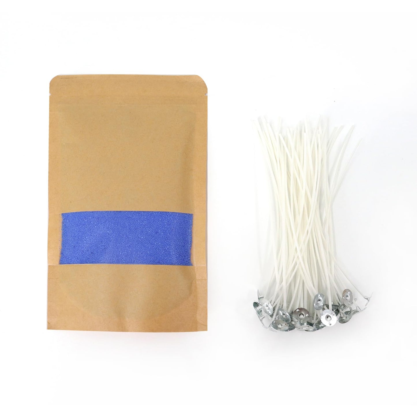 PHYMAT 3.5oz Pearled Candle, Candle Sand Wax with 50pcs Wicks, Refillable Sand Candles Kit for DIY Candles Making, Handmade Candles