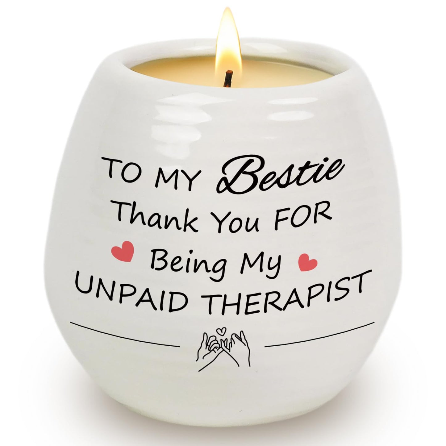 Friendship Gifts for Best Friend - Bestie/Friendship Candle, 18Oz Lavender Scented Soy Candles, Funny Candles Christmas Thanksgving Birthday Gifts for Women, Soul Sister, Bestie, Friends Female