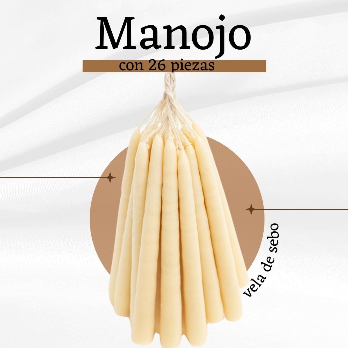 White Tallow Candles 26 Pieces