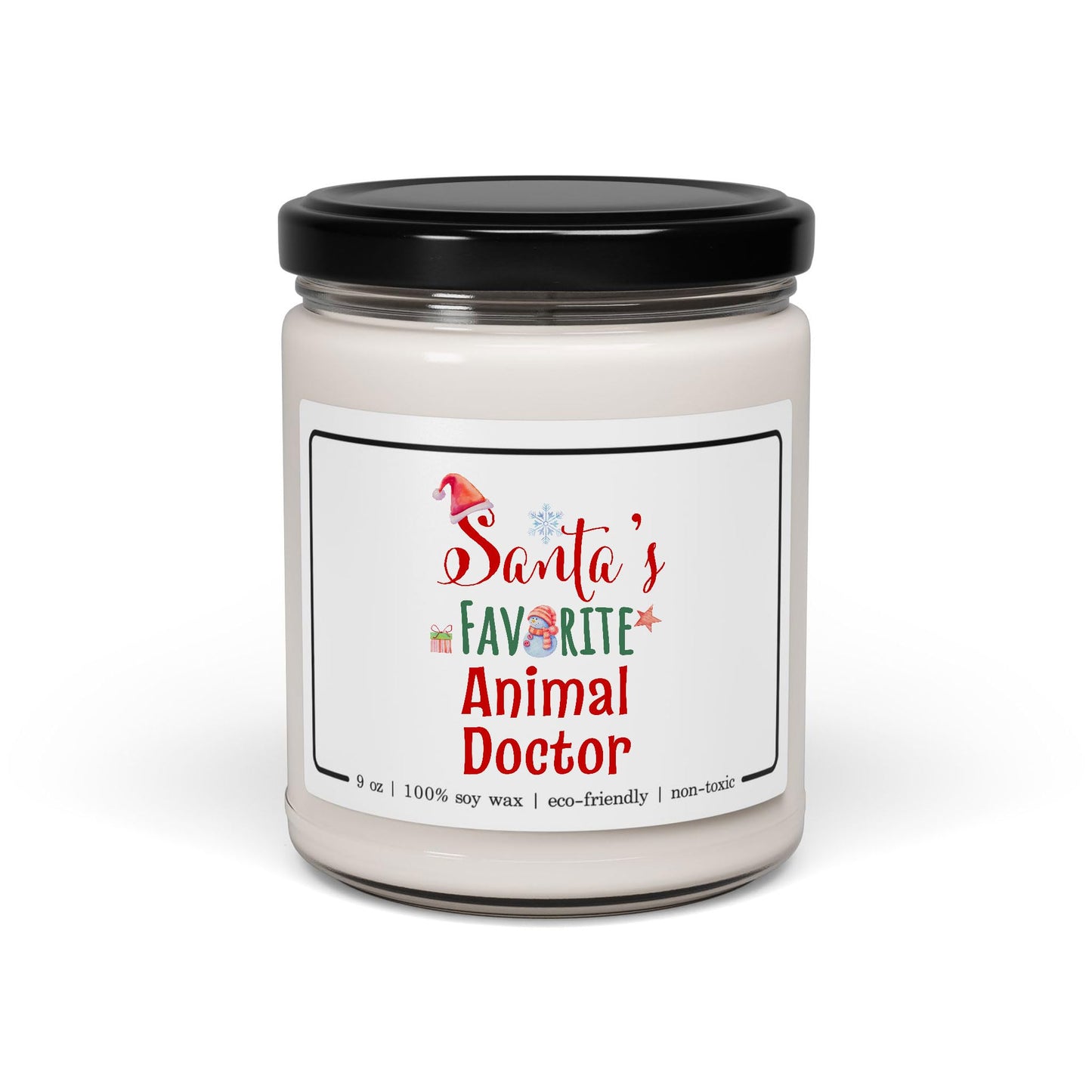 Santa's Favorite Animal Doctor Candle - Christmas Gifts for Veterinarian Vet Animal Physician Boss Veterinary Doctor Party Decor - Xmas, New Year - Cinnamon Vanilla Scent, 9oz